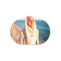 smiling muslim woman